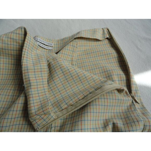 Urban Outfitters UO Cream Betty Double Notched Mini Skirt - Size L Large - Picture 5 of 6